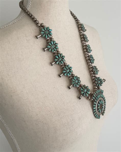 Reserved Payment Of Turquoise Squash Blossom Necklace Larry Moses