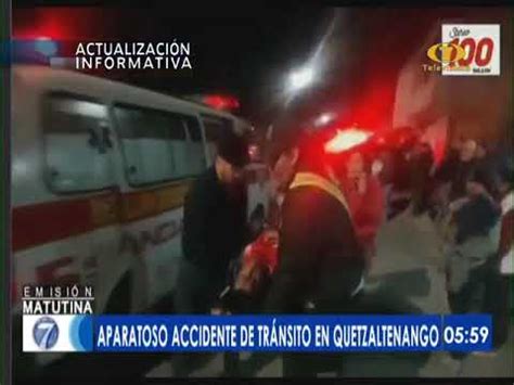 Veh Culo Impacta Contra Pico En Quetzaltenango Youtube