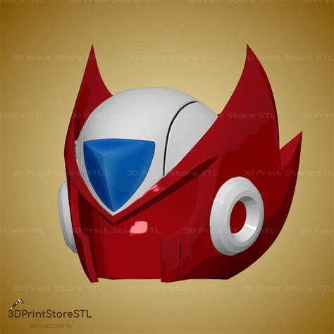 Megaman Zero Helmet 3d Print Model By 3dprintstorestl