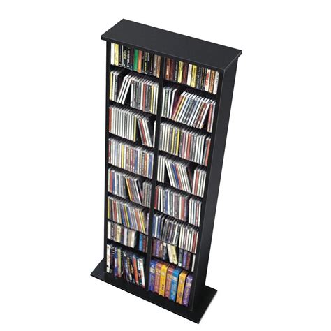 Prepac Black Double Multimedia Storage Tower The Home Depot Canada