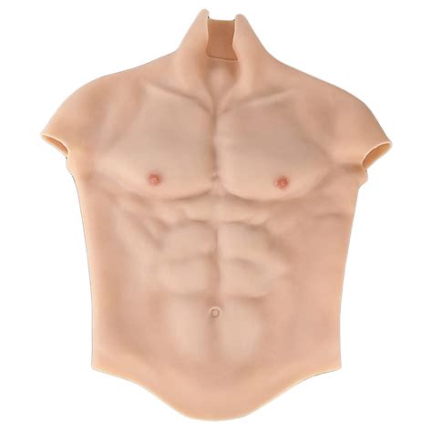 Buy Xbsxp Silicone Muscle Chest Vest Fake Male Chest Muscles Belly Silicone Muscle Half Body