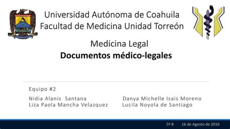 Documentos Medicolegales Ppt