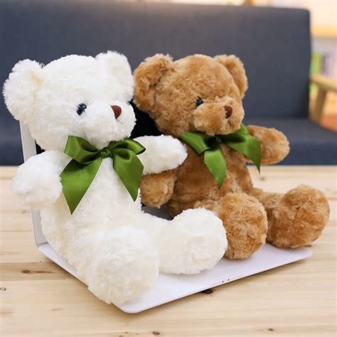 1pc 50cmand70cm Cute Stuffed Plush Toy Soft Ribbon Bow Tie Bear Plush