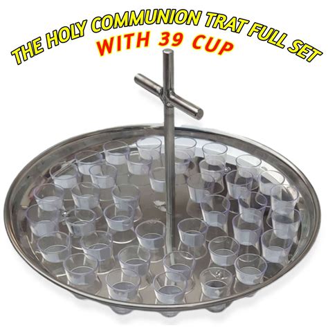 The Holy Communion Tray Full Set And With 39 Cup Christian Bible Service
