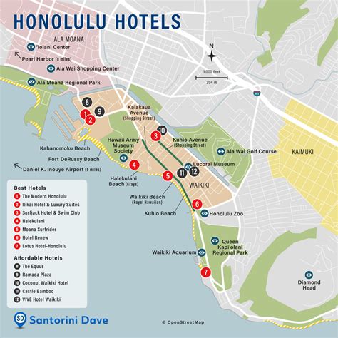 Honolulu Hotel Map Best Areas Neighborhoods And Places To Stay
