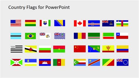 Country Flags Clipart For Powerpoint B To C Slidemodel