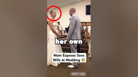 Mom Catches Sons Cheating Wife At Wedding Youtube