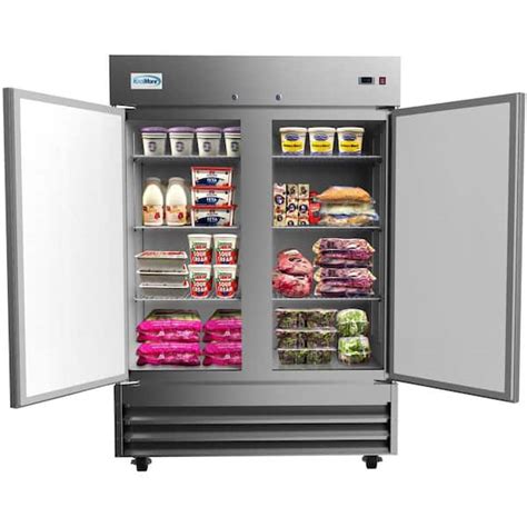 Koolmore 47 Cu Ft Commercial 2 Solid Door Reach In Refrigerator In