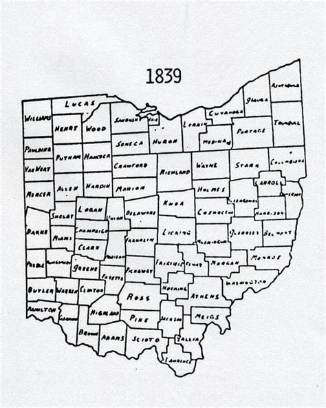 Ohio Counties Genealogy History World History Map Ohio History