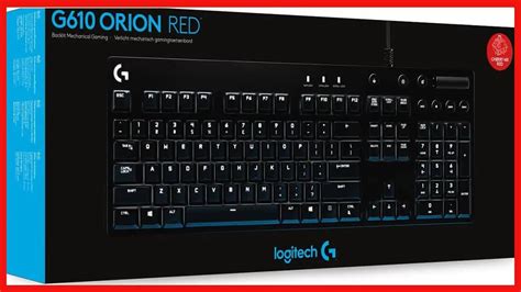 Logitech G610 Orion Red Backlit Mechanical Gaming Keyboard Youtube