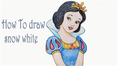 how to draw snow whites face
