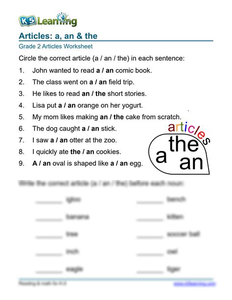 Solution Grammar Worksheet Articles A An The Studypool