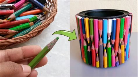 How To Use Very Small Used Left Over Old Colour Pencils To Pens