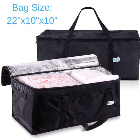Kibaga Commercial Insulated Food Delivery Bags 22 X 10 X 10 Waterproof Delivery Bags For