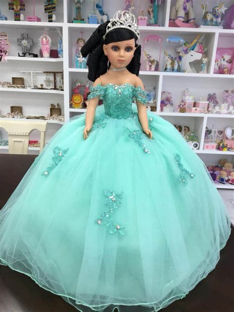 24 Personalized Quinceanera Doll Dress Custom Made Doll Etsy