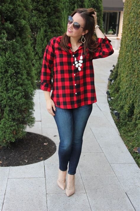 Red And Black Plaid Shirt Lady In Violetlady In Violet