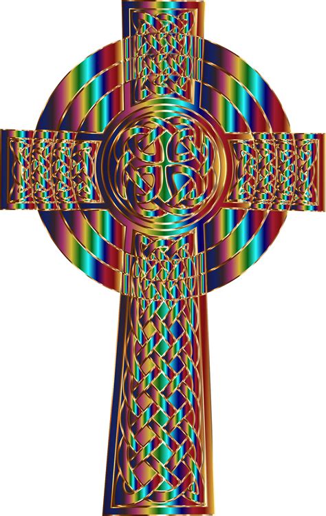 Clipart Prismatic Celtic Cross 3