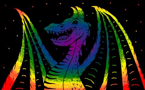 Rainbow Neon Dragon By Avricci On Deviantart
