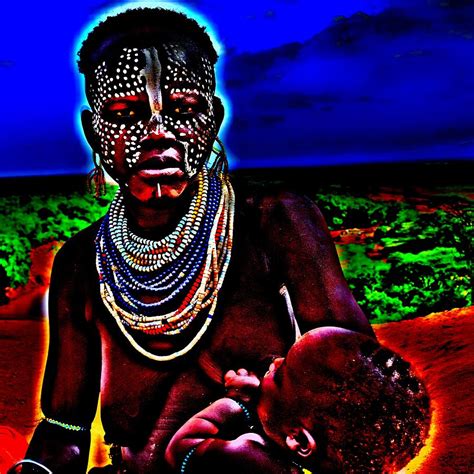 Kara Woman And Baby Photograph By Jacques L Hamel Fine Art America