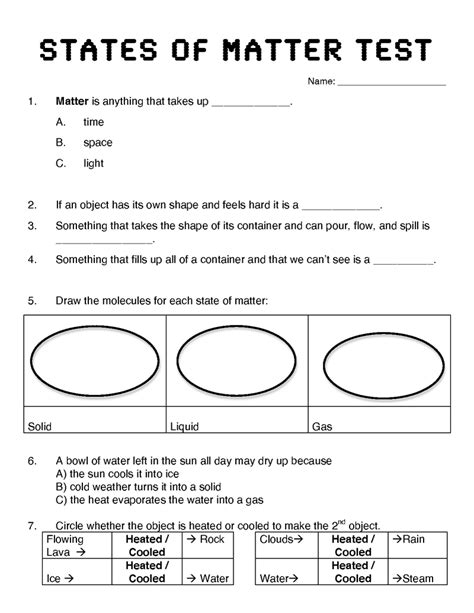 Matter Worksheets Grade 2 Thekidsworksheet