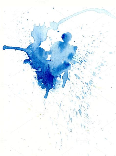 Blue Watercolor Splash Acquerello Bel Viso Viso
