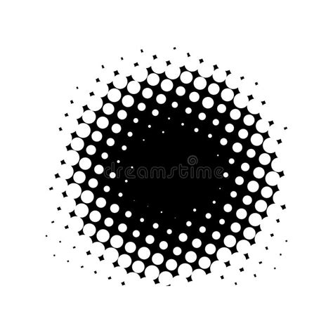 Abstract Halftone Vector Design Element Black Dots Frame Stock Vector