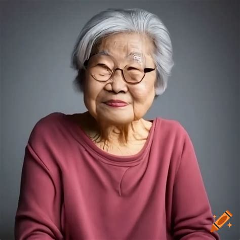 happy and healthy asian grandma on craiyon