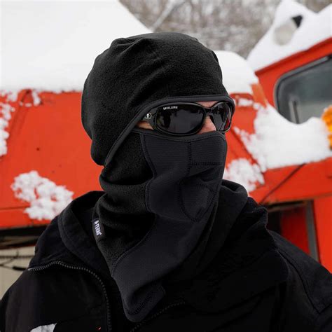 ergodyne n ferno 6823 winter ski mask balaclava wind resistant face mask thermal fleece black