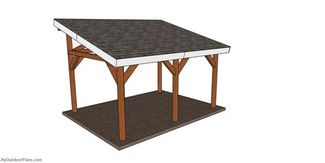 12x16 Lean To Pavilion Plans Pavilion Plans Outdoor Pavilion Roof Plan