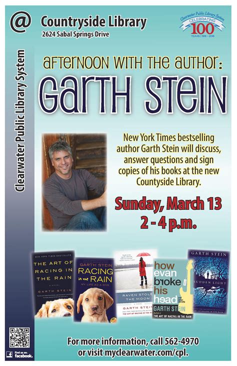 New York Times Bestselling Author Garth Stein Will Discuss Answer Questions And Sign Copies Of