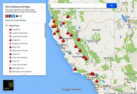 California Active Wildfire Map Printable Maps
