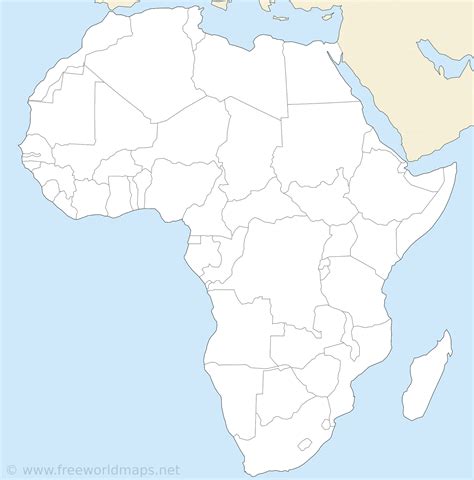 Blank Map Of Africa To Label Printable Map Of Africa With Countries