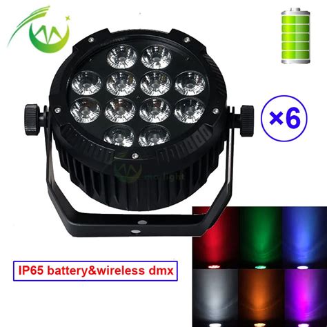 Waterproof Ip65 Par Wireless Dmx Uplight Battery Led Par Can 12leds 18w