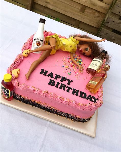 Drunk Barbie Cake By Kaaptaart 21st Birthday Cakes Drunk Barbie Cake Funny Birthday Cakes