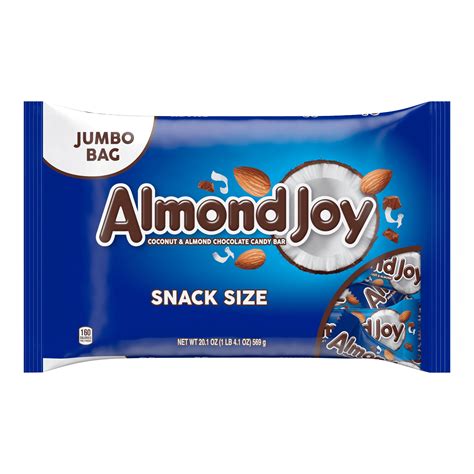 Almond Joy Snack Size Milk Chocolate Coconut And Almond Candy 201 Oz