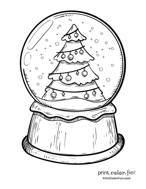 Our christmas collection includes christmas trees, tree our christmas collection includes christmas trees, tree ornaments, candy canes, santa claus, christmas stocking patterns, angels, bows, bells. Snow globe with a Christmas tree coloring page - Print ...
