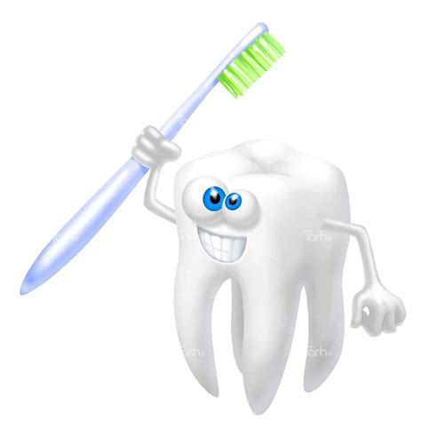 عکس باکیفیت دندان سه بعدی کارتونی طرح دات آی آر