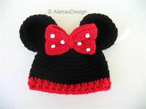 Baby Minnie Mouse Hat Crochet Pattern 098 Alenas Design
