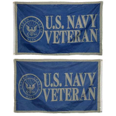 3x5 us navy usn veteran vet 2ply double sided polyester flag 3x5