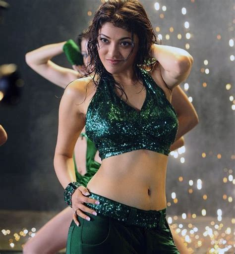 Hot And Spicy Actress Photos Gallery Tollywood Actress Kajal Agarwal Hot Navel Show In Green