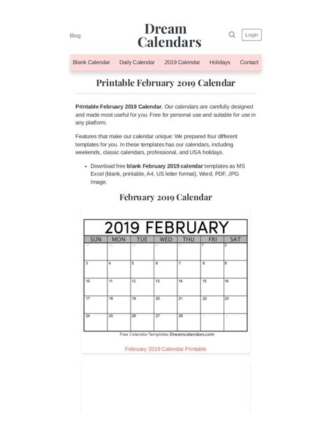 Publisher Plus Calendar Template 2019 Qlerojungle