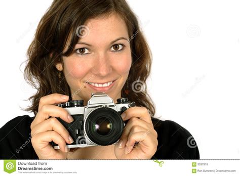 Camera Girl Stock Photo Image Of Female Session Holding