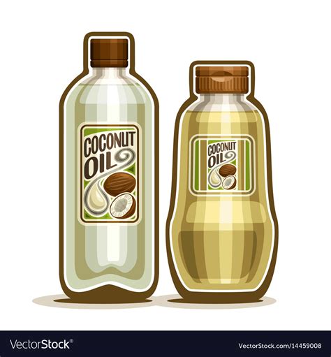 Bottles With Coconut Oil Royalty Free Vector Image