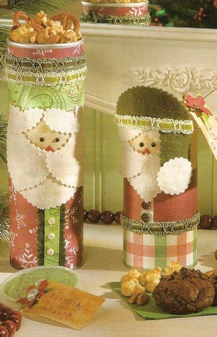 Made From A Pringles And Oatmeal Can Diy Holiday Decor Christmas