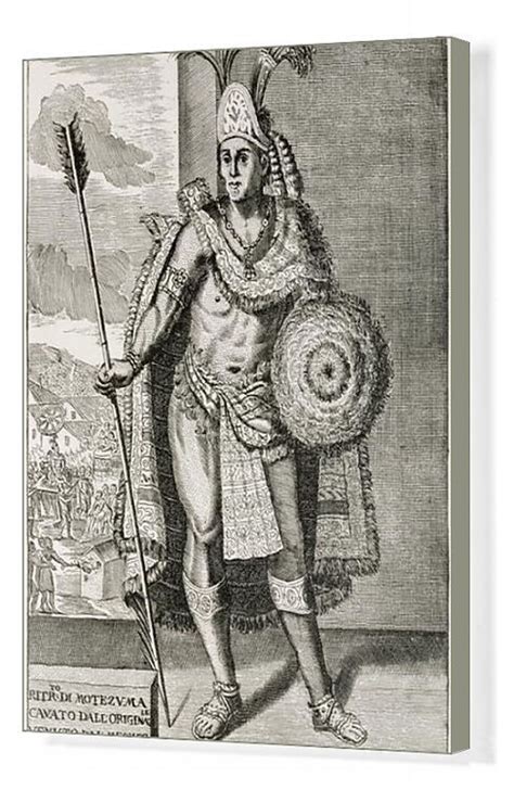 Print Of Portrait Of Montezuma Ii 1466 1520 From The Narrative And