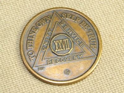 After all, it will be difficult to share and serve what you yourself are not committed to achieving. Vintage 27 Year Sober AA Alcoholics Anonymous Brass Token ...