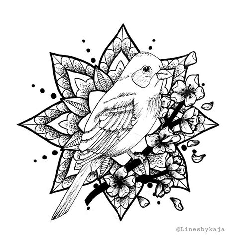 Mandala Bird Design In 2020 Bloem Tatoeages Tatoeages Bloemen