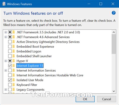How To Enable Internet Explorer In Windows 10