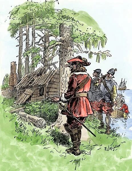 Disappearance Of Roanoke Island Colonists 1591 Available As Framed
