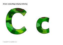 Green Camouflage Display Lettering Sb Sparklebox